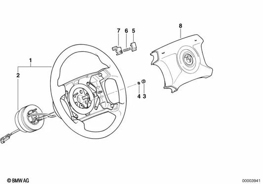 Toothed washer for BMW E30, E36, E28, E34, E24, E23, E32, E31 (OEM 07119936021). Genuine BMW