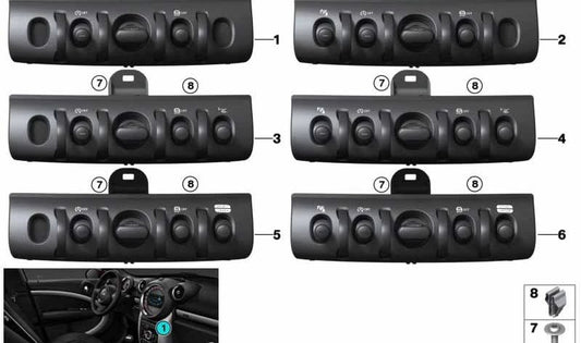 Módulo central de mandos consola OEM 61316841574 para MINI F60 (Countryman) todos los modelos compatibles. Recambio original MINI.