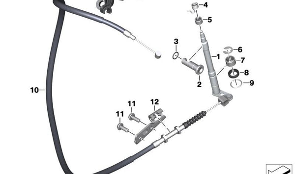 Casquillo de aguja OEM 21217700120 para motos BMW S1000R, F750GS, F800GS, F900XR... y más. Original BMW Motorrad.