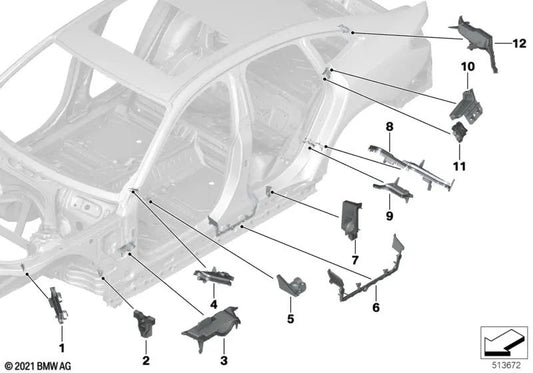 Forma C-Säule per BMW G26 (OEM 41007472694). BMW originale
