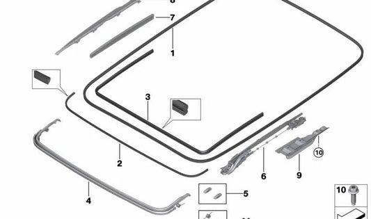 Vis hexagonale autoblocante OEM 07147255757 pour BMW G21, G28, F90, G30, G31, G38, G32, G11, G12, F16, F86, I15. BMW d'origine.