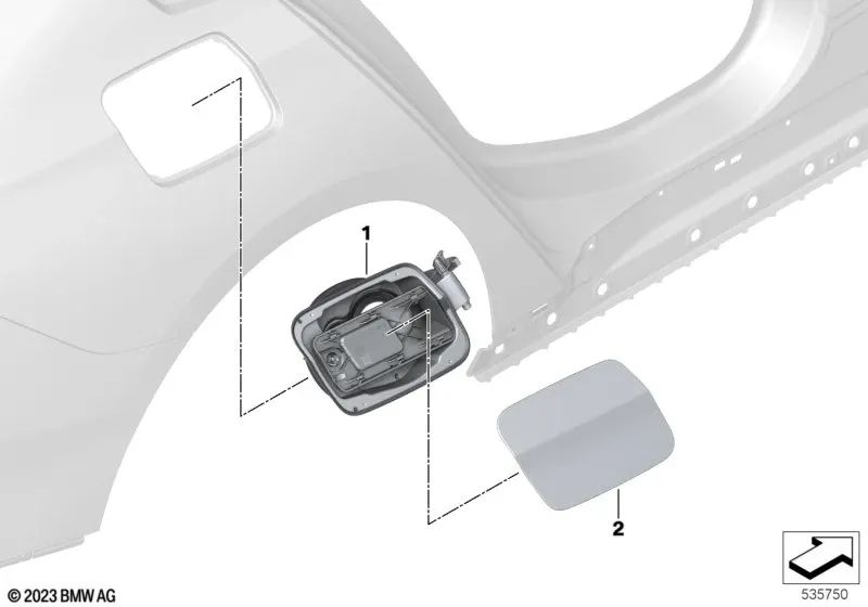 Abdecktopf para BMW G60 (OEM 51179450290). BMW original