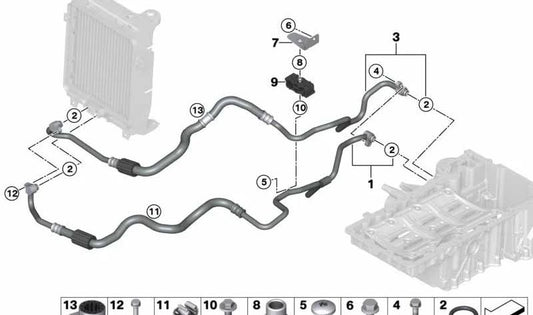 OEM -Kühlerstütze 1727632082 für BMW X5 (F15, F85) und BMW X6 (F16, F86). Original BMW.