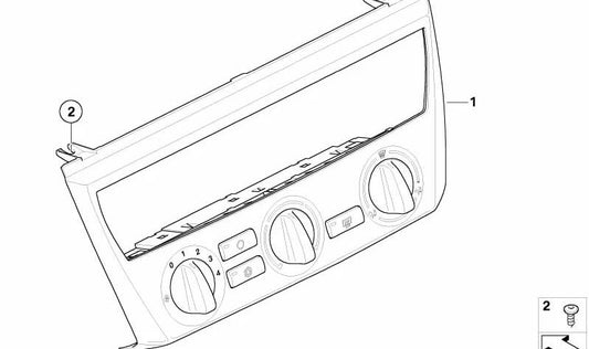 Painel de controle de ar condicionado para BMW X3 E83, E83N (OEM 64113420905). BMW original