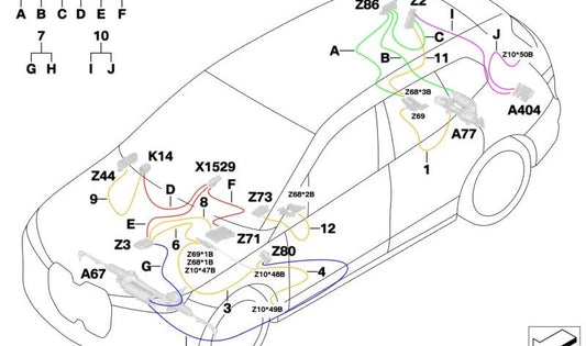 Supply line for BMW i I20 (OEM 61115A3BEA6). Original BMW.