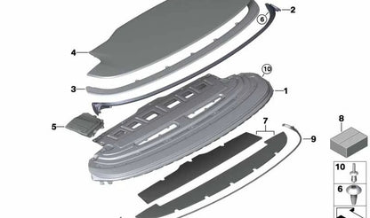OEM 54375A19AB1 trap output varillage kit for BMW F33, F33N, F83, F83N. Original BMW.