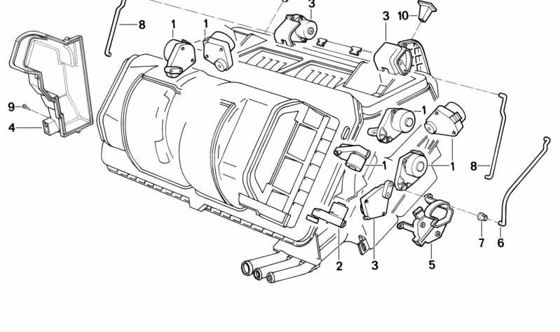 Actuator for BMW E34, E32, E31 (OEM 64118364918). Original BMW