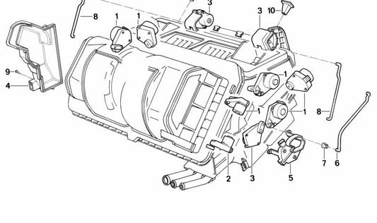 Actuator for BMW E34, E32, E31 (OEM 64118364918). Original BMW