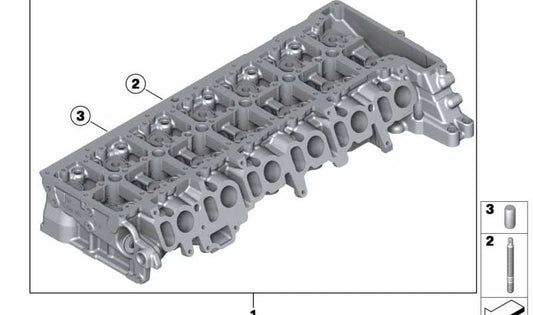 Culata de motor OEM 11128573401 para BMW F10, F10N, F11, F11N, F01N, F02N, E70N, F15, E71, F16. Pieza original BMW.