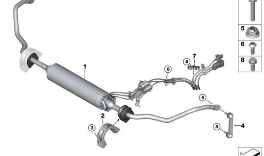 Tuerca hexagonal con pestaña OEM 33556790913 para BMW F10, F18, F90, G30, G31, G38, G60, F06, F12, F13, G32, F01, F02, F04, G11, G12, G70, F91, F92, F93, G14, G15, G16, G05, G18, G06, G07. Original BMW.