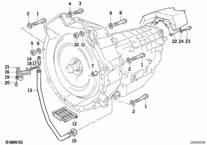 Varilla de aceite para BMW E34, E32 (OEM 24111216900). Original BMW