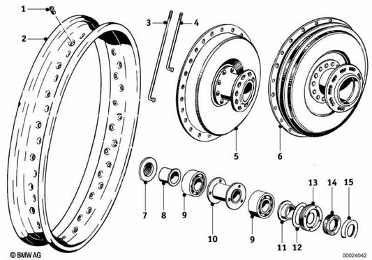 OEM Rueda Radio 36314038201 per BMW F650GS, F700GS, F750GS, F800GS, F850GS, R1200GS, R1250GS. BMW MOTORAD originale.
