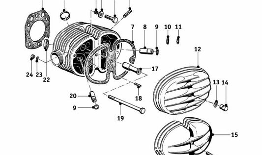 Asiento de válvula de admisión OEM 11121336571 para BMW R50. Original BMW.