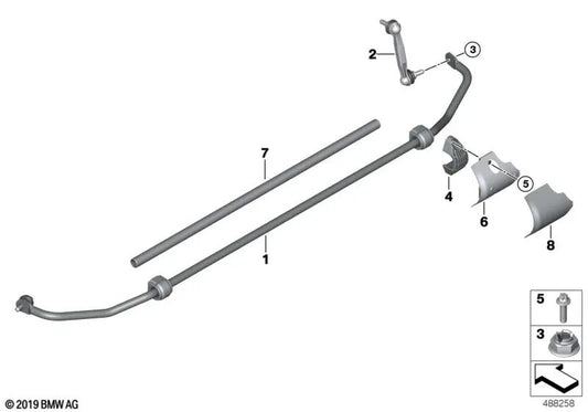 Estabilizador de eixo traseiro para BMW i I15 (OEM 33506858511). BMW original