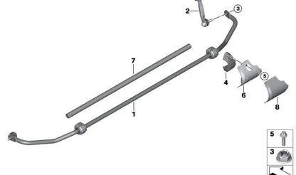 Protector térmico del estabilizador trasero OEM 33556865956 para BMW i12 e i15 (todos los modelos compatibles). Pieza original BMW.