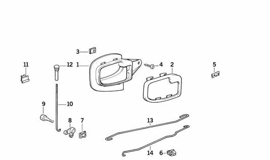 Verbindungsbühne für die BMW 3 E36 -Serie (OEM 51221960833). Original BMW