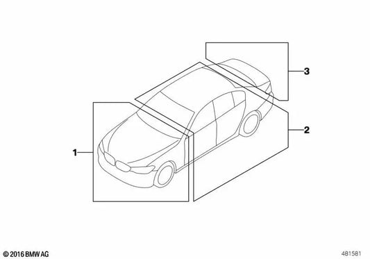 Placa de informação sobre pressão dos pneus para BMW Série 3 G20 (OEM 71245A2B0F9). BMW original