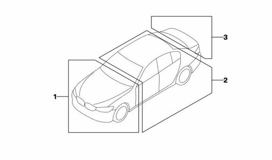 Warning sign for BMW 7 Series G70, X7 G07 (OEM 71237948406). Original BMW
