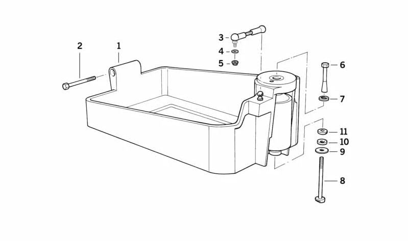Hex Stem Nut for BMW E36 (OEM 51718172850). Original BMW
