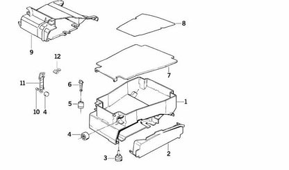 Alfombrilla de goma OEM 52531453576 para motos BMW K100, K100LT, K100RS, K100RT. Original BMW Motorrad.