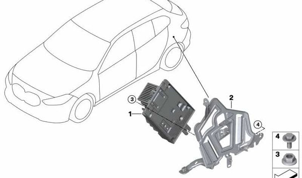 Soporte para módulo RAM/Amplificador/ASD OEM 65158794936 para BMW F40, F44. Original BMW