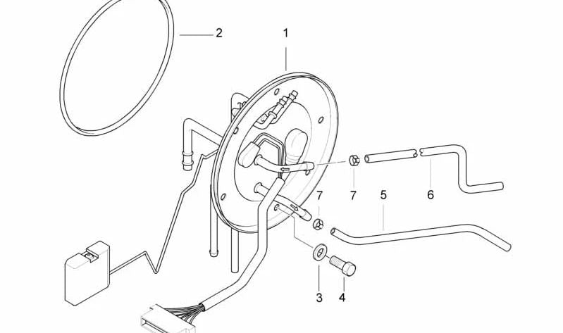 Tubo de entrada de combustible OEM 13311342090 para motos BMW R 1100 RT, R 850 RT, R 1150 RT, R 1150 RS. Original BMW Motorrad.