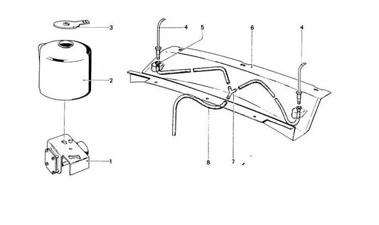Windshield wiper distributor module OEM 61661350885 for BMW (E12, E21, E23, E24, E26, E28, E30). Original BMW.