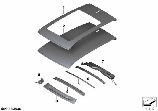 Rear roof spoiler for BMW F48, F48N (OEM 41007436169). Original BMW.