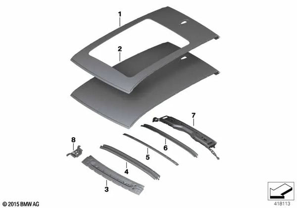 Cercha de techo trasera OEM 41007467327 para BMW X2 (F39). Original BMW.