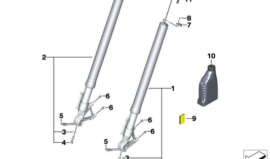 Cubierta con junta OEM 31428555024 para motos BMW R 1200 R, R 1250 R, S 1000 RR, M 1000 R... y más. Original BMW Motorrad.