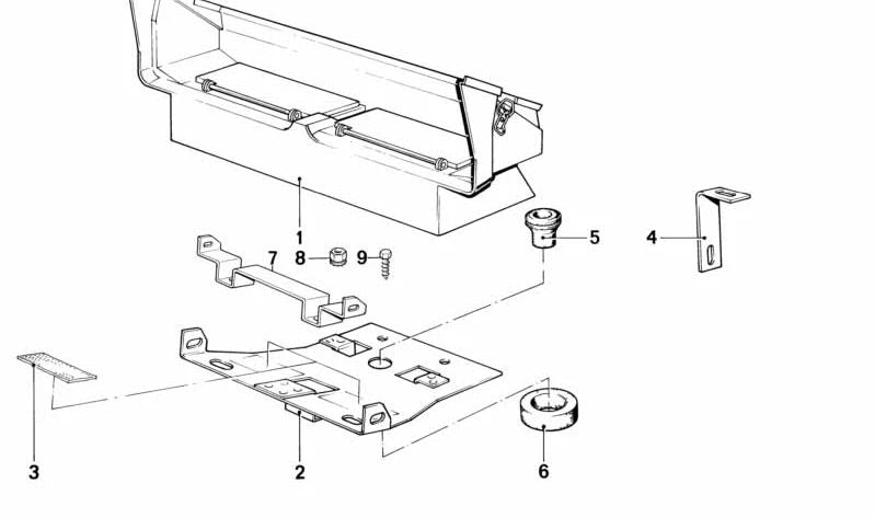 Soporte OEM 64511376129 para BMW E28. Original BMW.