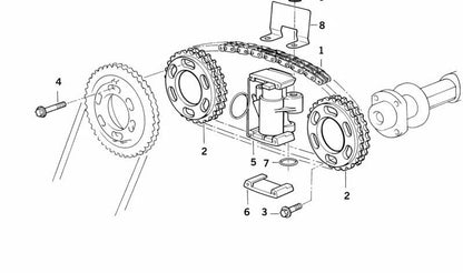 Piñón de árbol de levas OEM 11311731512 para BMW Serie 5 E34, Serie 7 E32/E38, Serie 8 E31. Original BMW.