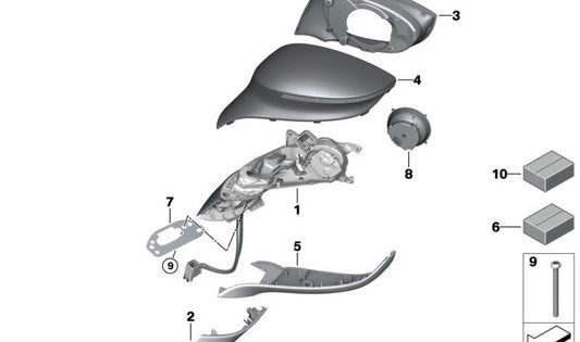 Anello di fissaggio giusto per BMW I12, I12N, I15 (OEM 51167393262). BMW originale
