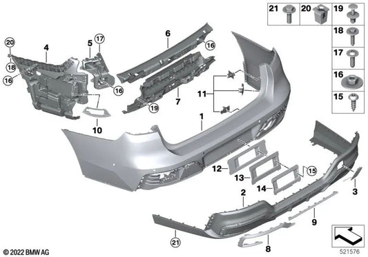 Support de coin à droite -rear -rear pour BMW G70 (OEM 51129464132). BMW d'origine.