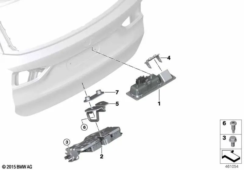 Threaded plate for BMW F45, F46, E46, F11, F48, F49 (OEM 51248254777). Original BMW.
