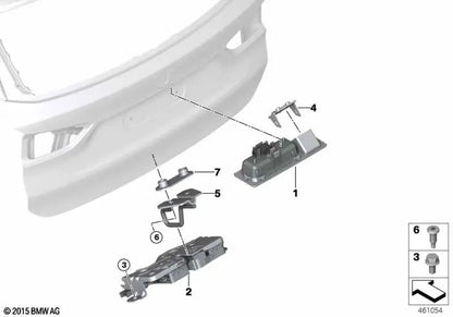 Threaded plate for BMW F45, F46, E46, F11, F48, F49 (OEM 51248254777). Original BMW.