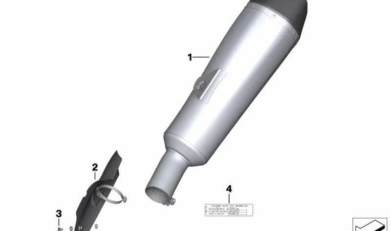 Cubierta de carbono para tubo de unión OEM 77118556703 para motos BMW R1200R, R1250R, R1200RS, R1250RS. Original BMW Motorrad.