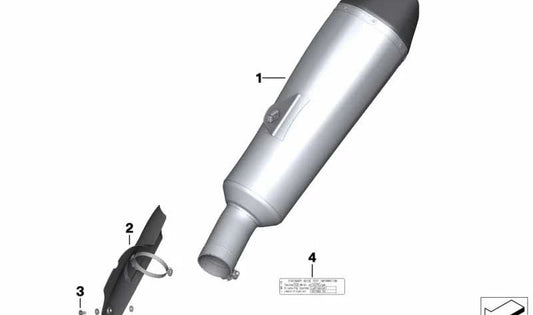 Cubierta de carbono para tubo de unión OEM 77118556703 para motos BMW R1200R, R1250R, R1200RS, R1250RS. Original BMW Motorrad.