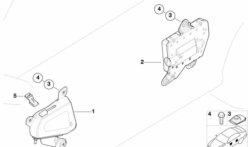 Soporte conector airbag OEM 61138379197 para BMW E39, E38. Original BMW.
