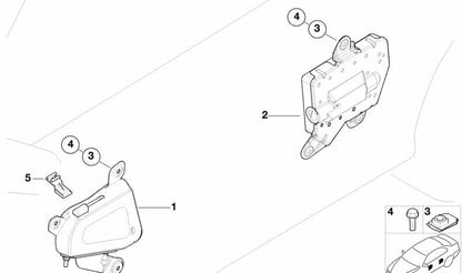 Soporte conector airbag OEM 61138379197 para BMW E39, E38. Original BMW.
