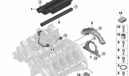 Tapa trasera para BMW E60, E61, E63, E64, E65, E66, E53, E70 (OEM 11147504376). Original BMW