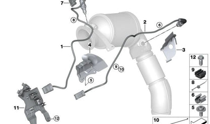 Brida de cable para BMW F40, F44, F45, F46, G20, G21, F33, F83, E60N, E61N, G90, E65, G70, E84, F48, E83N, G05, F39 y MINI F54, F55, F56, F60, R50, R52, R53 (OEM 61138375986). Original BMW