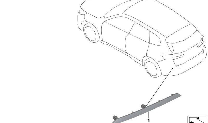 Riflettore posteriore sinistro OEM 63149449213 per BMW Series 1 (F20, F21), Serie 2 (F22, F23, F87), Serie 3 (F30, F31, F34), Serie 4 (F32, F33, F36, F82, F83). BMW originale.