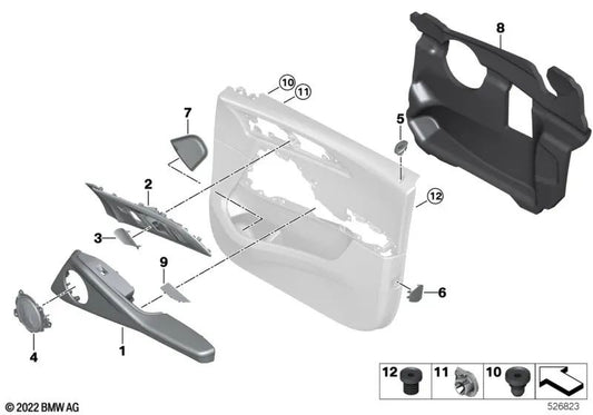 BMW G09 Blockknopfabdeckung (OEM 51415A011F0). Original BMW.