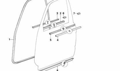 Cubierta izquierda para BMW E34 (OEM 51211944231). Original BMW