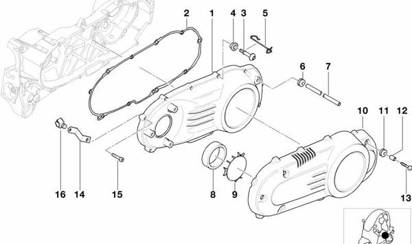 Junta de culata OEM 11117665375 para motos BMW C1 125 y C1 200 (1999–2003). Original BMW Motorrad.