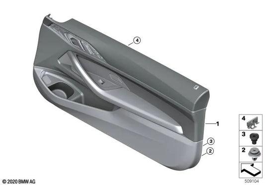 Front left door trim for BMW 4 Series G23, G83 (OEM 51417884727). Original BMW.