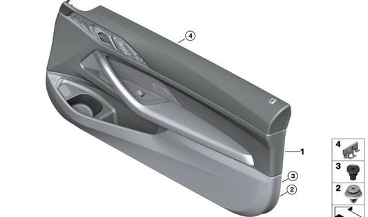 OEM 51415A34265 Pannello della porta anteriore sinistra per BMW G23. BMW originale.