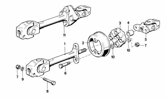 Cruceta de la columna de dirección OEM 32311154414 para BMW E30 (316, 316i) todos los modelos compatibles. Original BMW.