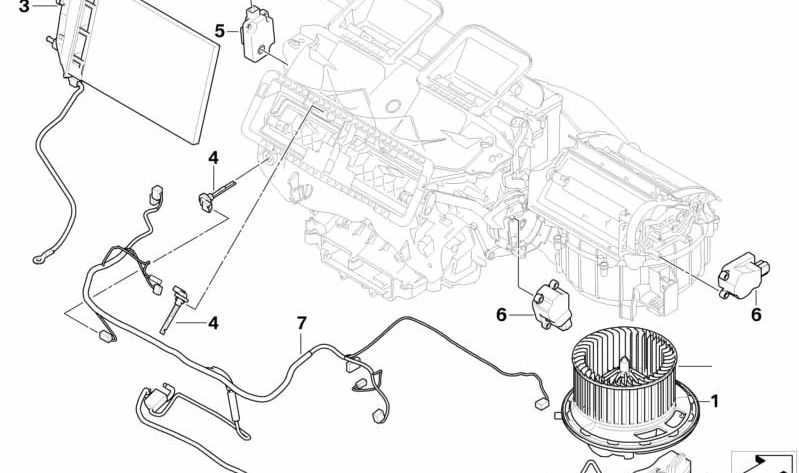 OEM heating/air conditioning/air conditioning 64116932682 for BMW E81, E82, E87, E87N, E88, E90, E90N, E91, E91N, E92, E92N, E93, E93N, E84. Original BMW.